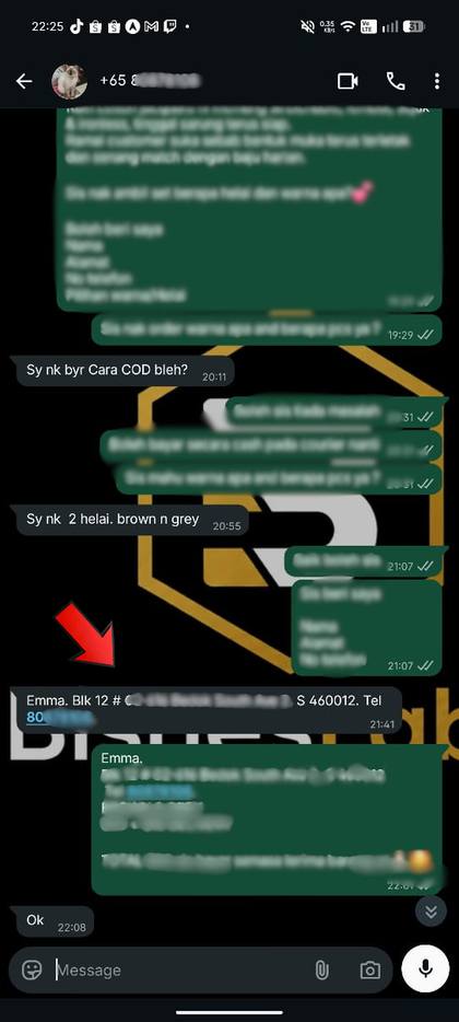 Chat pembeli 1